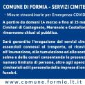 Con Ordinanza Sindacale n.23 del 13 marzo 2020 è stata predisposta la chiusura dei Cimiteri Comunali.
