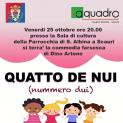 Venerdì 25 ottobre amministratori in scena con la commedia farsesca “Quatto de nui” Venerdì 25 ottobre amministratori in scena con la commedia farsesca “Quatto de nui”