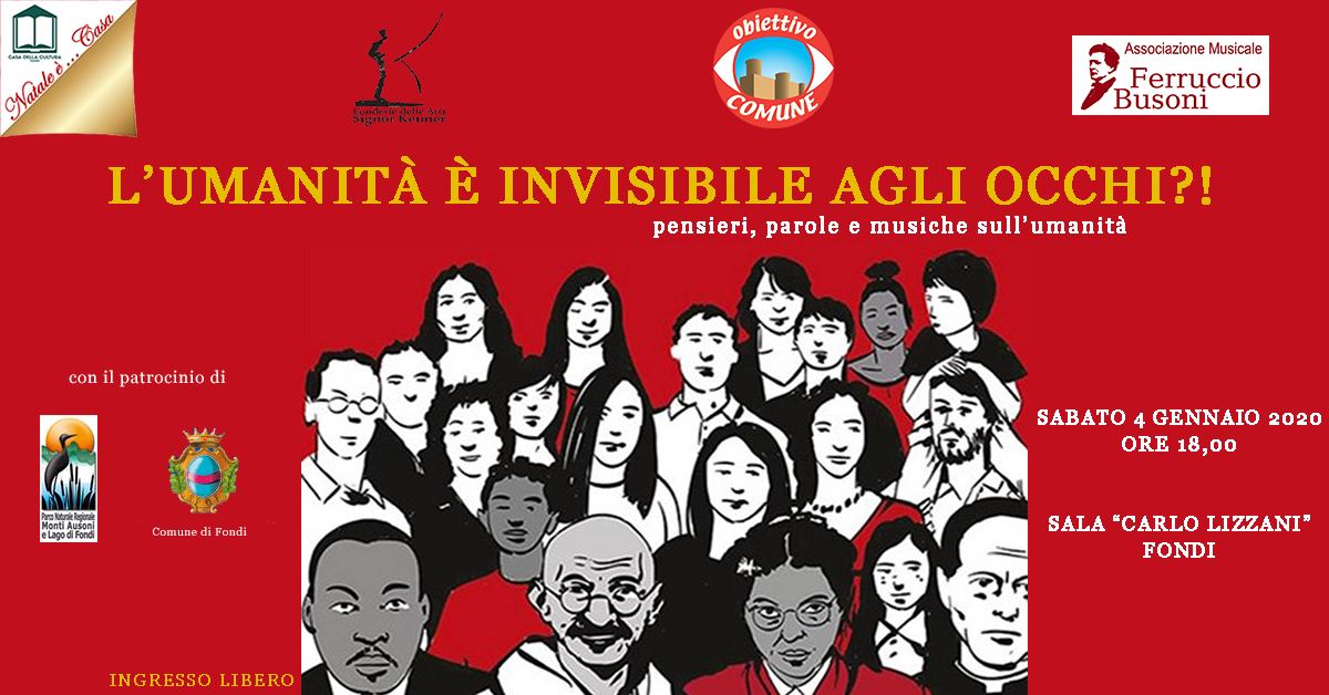 Lumanità è invisibile agli occhi banner