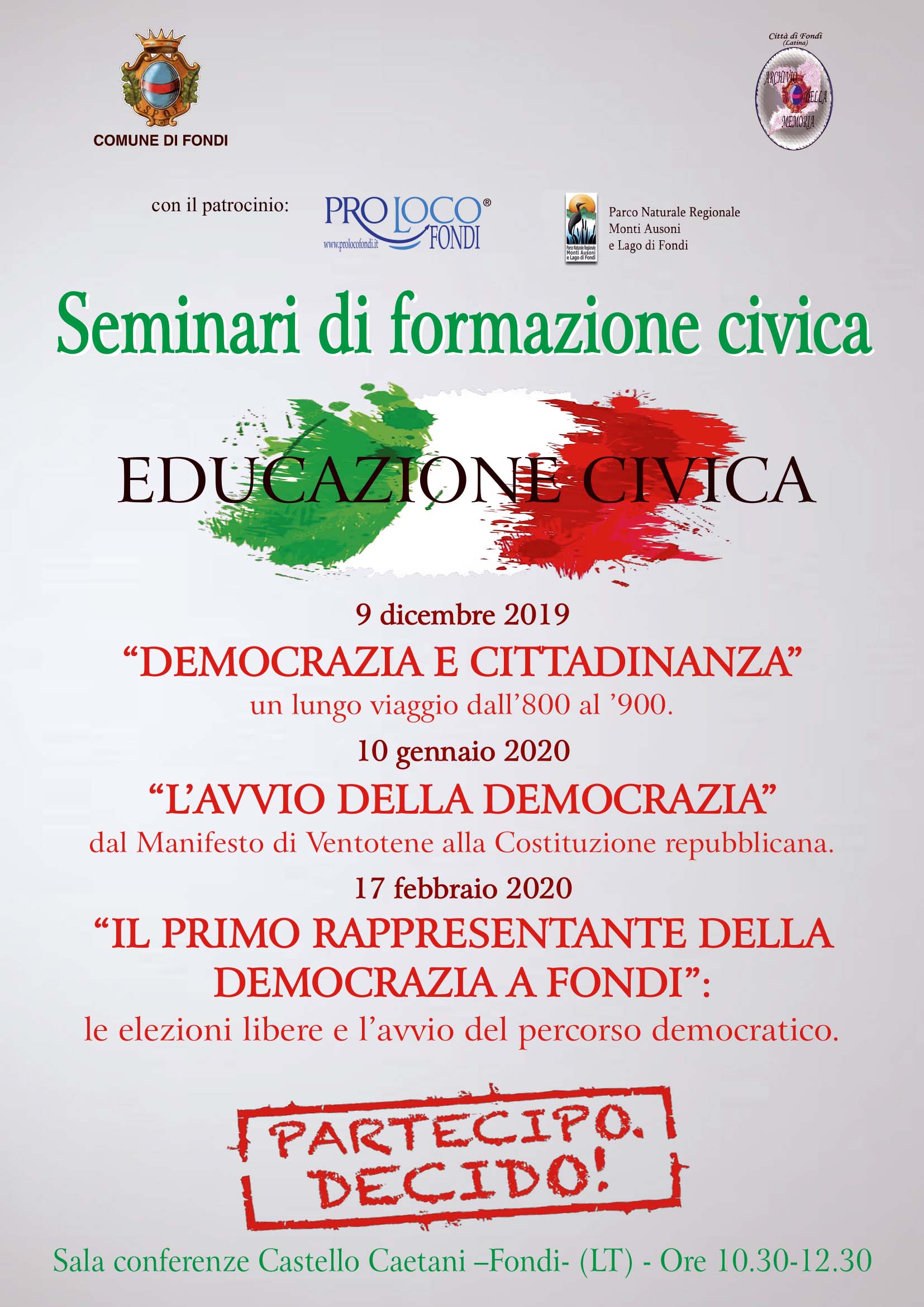 SEMINARI DI FORMAZIONE CIVICA archivio della memoria