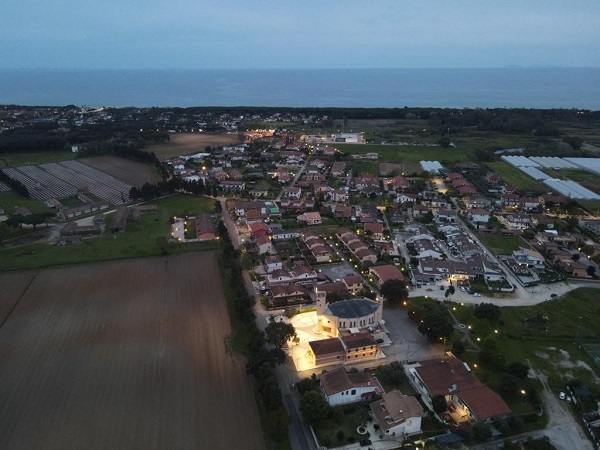 Veduta aerea nella zona in cui si svolgerà la pedalata