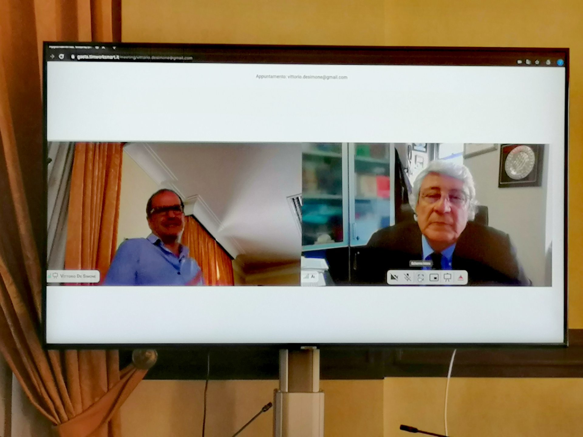 Videocollegamento con Inserra